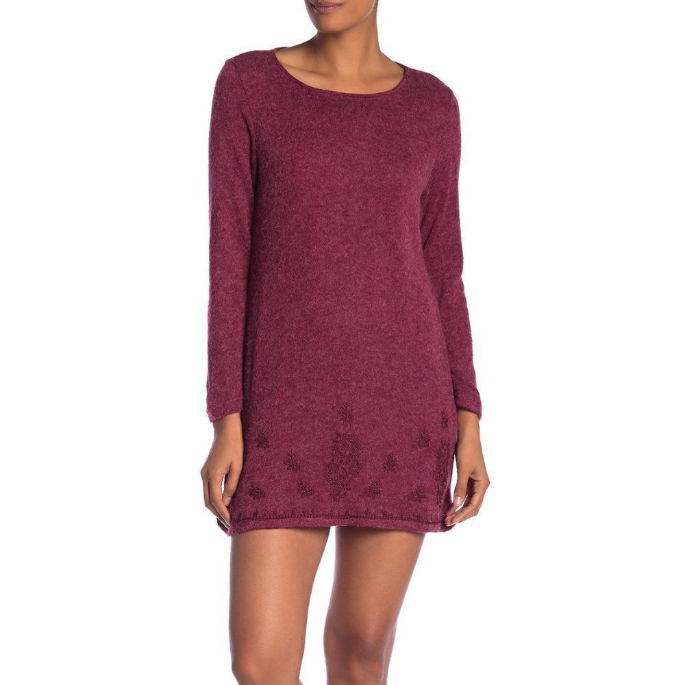 Papillon LongΒ Sleeve Knit Sweater DressβszβLarge